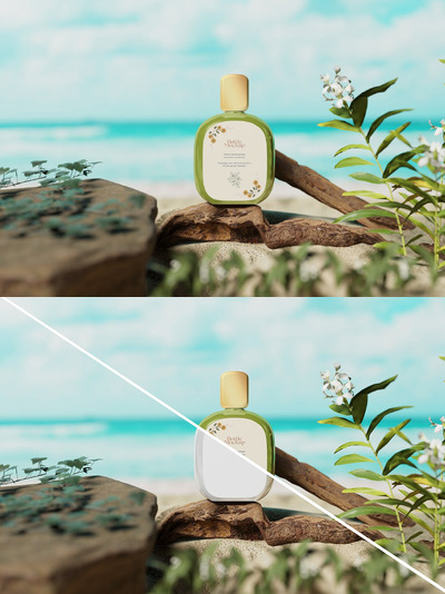 香水瓶样机 (PSD)