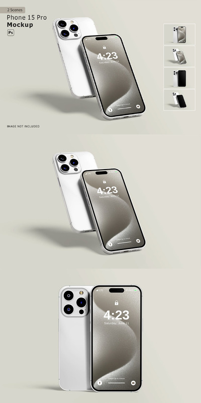 Phone 15 Pro 样机 (PSD,PDF)