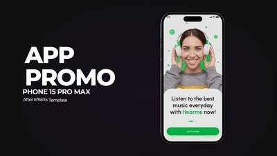 应用促销 - Phone 15 pro 手机AE样机模版 (AEP)