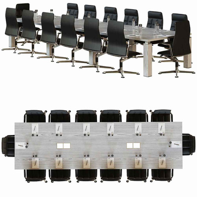 会议桌椅 办公室家具3D模型（OBJ,MAX）