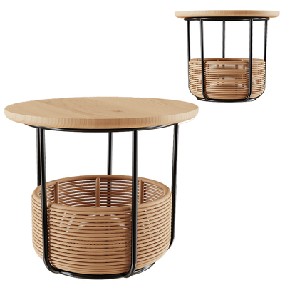 Vincent Sheppard带底部收纳篮的茶几 咖啡桌3D模型（OBJ,FBX,MAX）