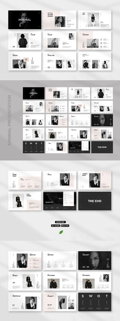 极简主义演讲稿PPT模版 (PPTX)