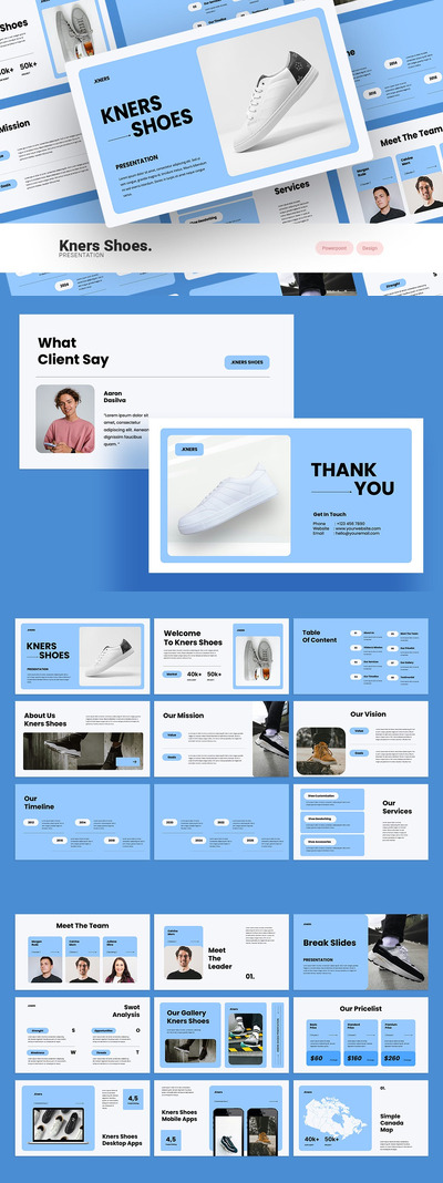 鞋子产品介绍PPT模版 (PPTX)