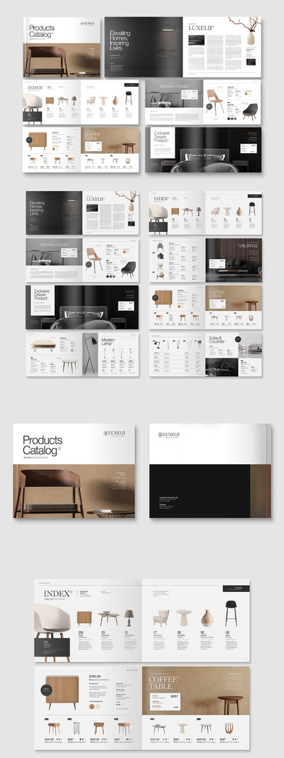 景观产品目录宣传册模板 (INDD)