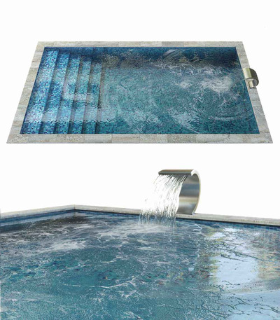 室外游泳池3D模型（OBJ,MAX）