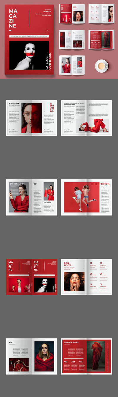 简单的杂志排版设计 (INDD)