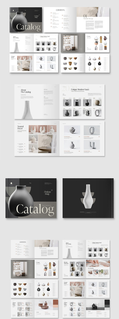 景观目录宣传册模板 (INDD)