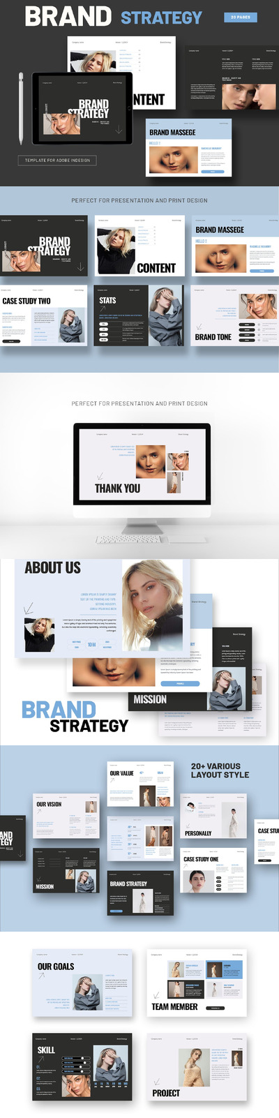 品牌战略指南模板 (INDD)