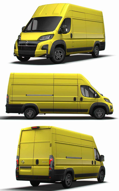 2024 Opel Movano L4H3货车 面包车 汽车3D模型（OBJ,FBX,MAX）