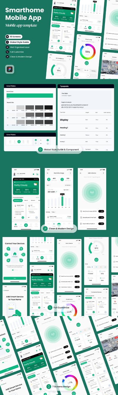 智能家居移动应用App UI Kit (FIG)