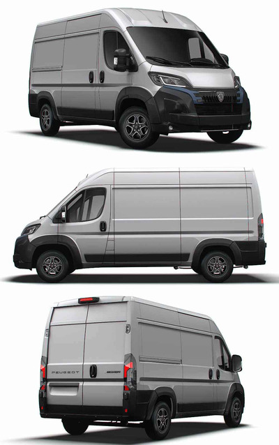 2024款标致Peugeot Boxer L2H2厢式货车 面包车 汽车3D模型（OBJ,FBX,MAX）