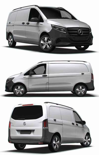 2024款奔驰Mercedes Benz eVito L1厢式货车 汽车3D模型（OBJ,FBX,MAX）