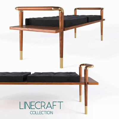 linecraft collection带软垫的长凳3D模型（FBX,MAX）