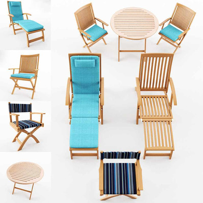 Country Casual Teak Harborside系列户外家具3D模型（OBJ,MAX）