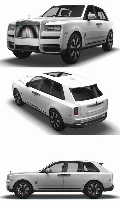 2023款劳斯莱斯Rolls Royce Cullinan UK spec汽车3D模型（OBJ,FBX,MAX,LWO,C4D）