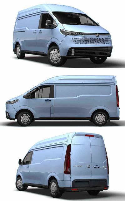 2024款Maxus Deliver 7 L2H2大型MPV汽车3D模型（OBJ,FBX,MAX,LWO,C4D）
