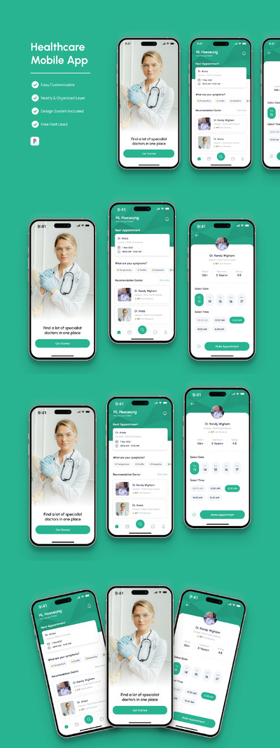 医疗保健移动应用 App UI Kit (FIG)
