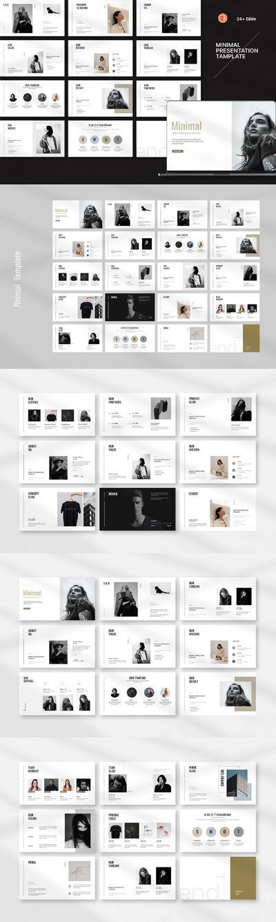 尤里卡极简主义演示模板PPT模版 (PPTX)