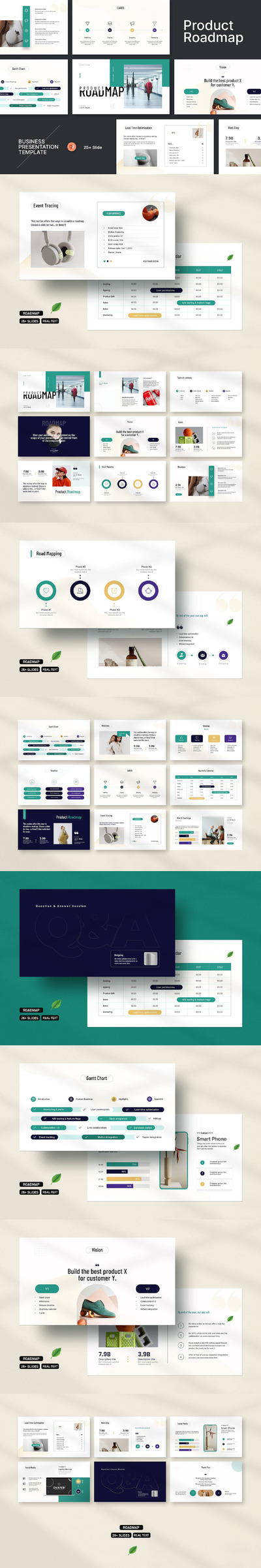 产品发布路线图PPT模版 (PPTX)