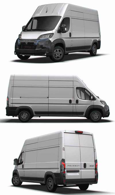 2024标致Peugeot L3H3电动货车 汽车3D模型（OBJ,FBX,MAX,LWO,C4D）