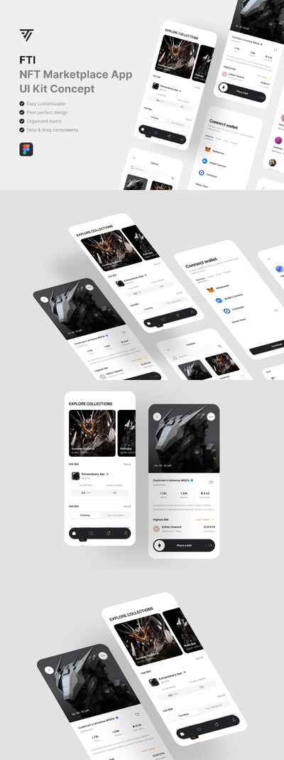 NFT 应用程序 App UI Kit (FIG)