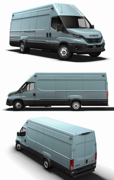2024款依维柯Iveco eDaily Van L5H3电动厢式货车 汽车3D模型（OBJ,FBX,MAX,LWO,C4D）