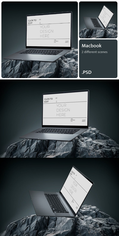 Macbook 电脑样机 (PSD)