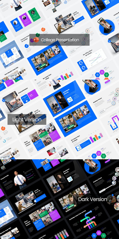 大学教育学术PPT模版 (PPTX)