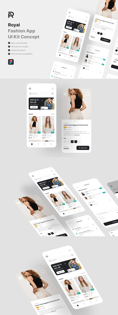 时尚电商应用APP UI KIT (FIG)