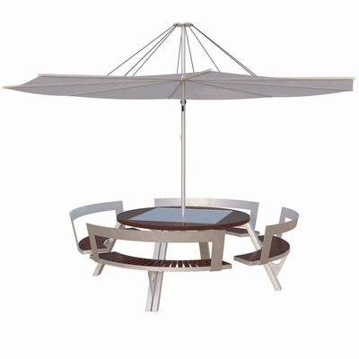 Extremis GARGANTUA户外长凳和遮阳伞3D模型（OBJ,FBX,MAX）