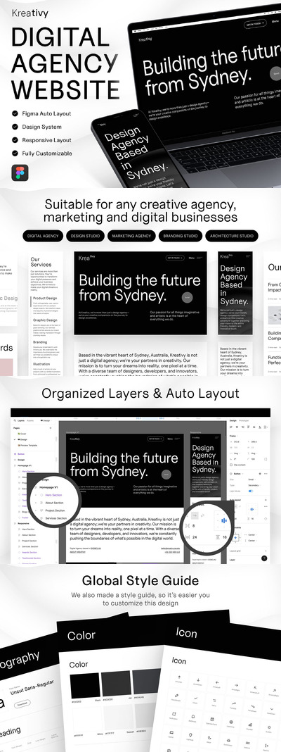 数字代理网站 UI 套件 (FIG)
