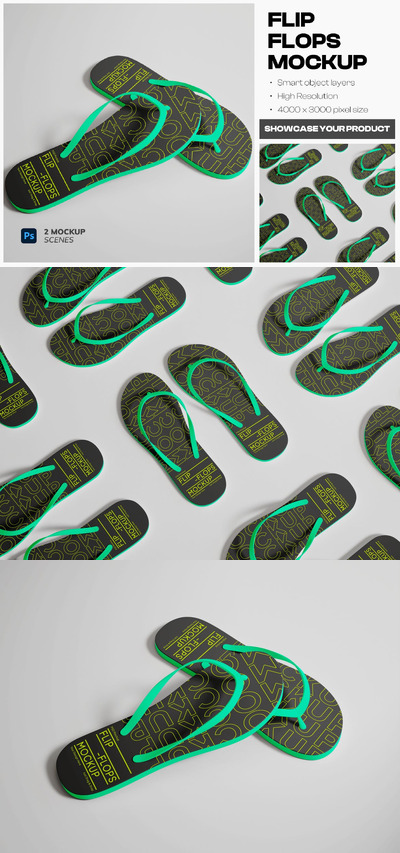 拖鞋凉鞋样机 (PSD)