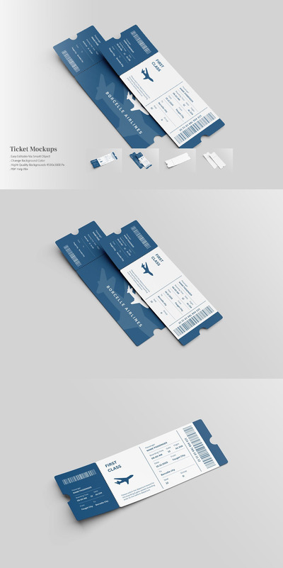 门票样机 (PSD,PDF)