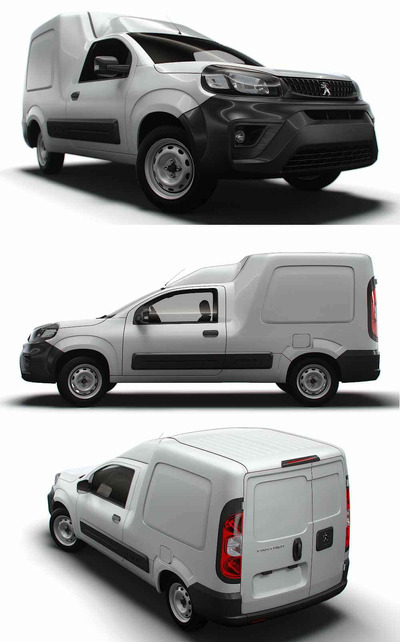 2023款标致Peugeot Partner Rapid货车 汽车3D模型（OBJ,FBX,MAX,LWO,C4D）