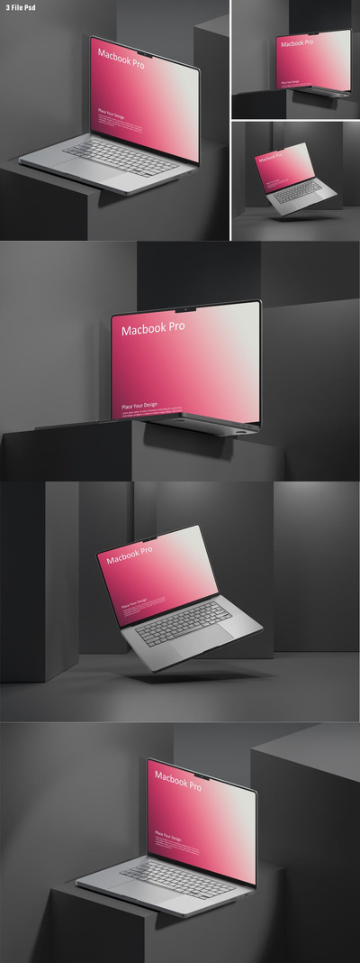 Macbook 电脑样机 (JPG,PDF,PSD)