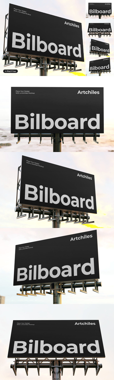 广告牌样机 (PSD,PNG,PDF)
