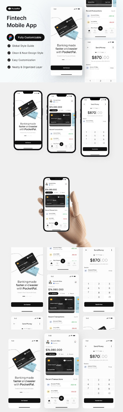 金融科技移动应用APP UI KIT (FIG)