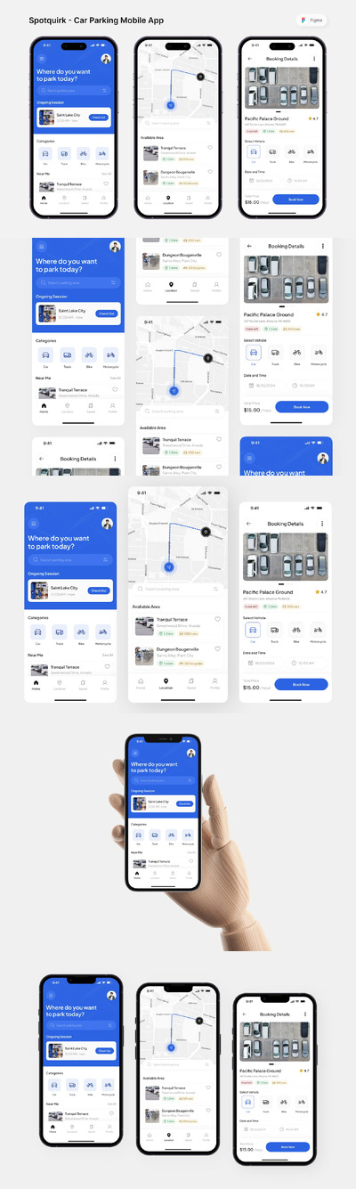 停车场移动应用APP UI KIT (FIG)