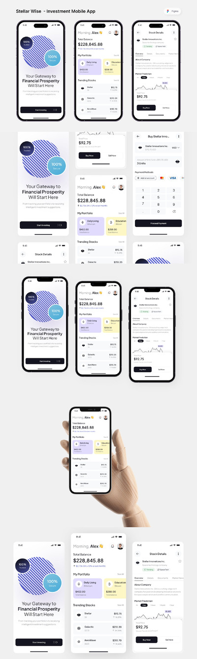 投资移动应用APP UI KIT (FIG)