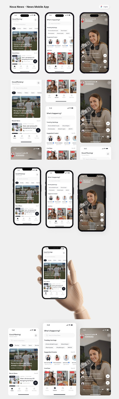 新闻移动应用APP UI KIT (FIG)