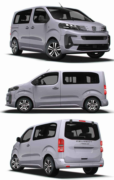 2024款标致Peugeot e Traveller L1电动客运车 汽车3D模型（OBJ,FBX,MAX,LWO,C4D）