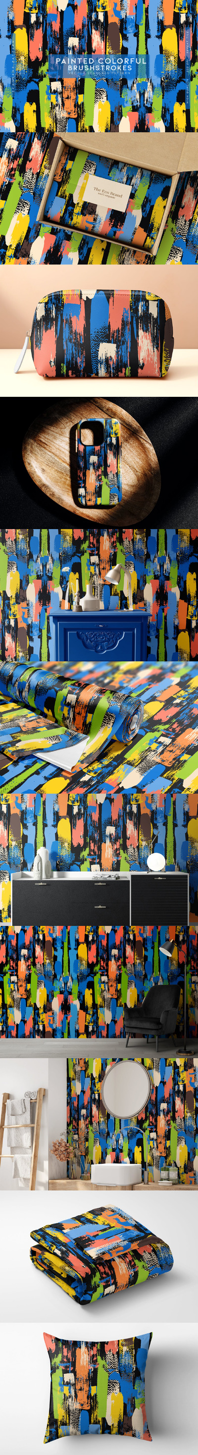 彩绘笔触背景 (AI,EPS,JPG,SVG)