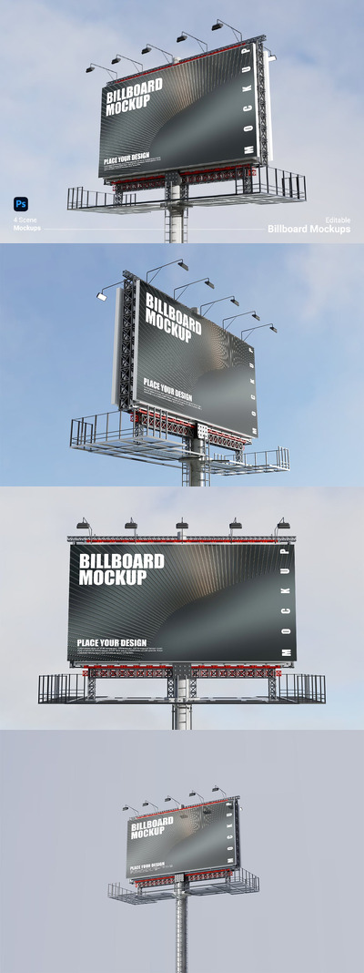 广告牌样机 (PSD,JPG)