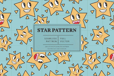 几何星星无缝图案 (AI,EPS,JPG,PNG,PSD,SVG)