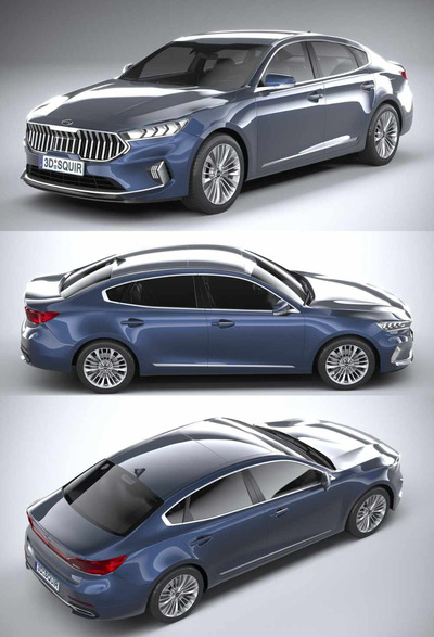 2020款起亚Kia Cadenza汽车3D模型（OBJ,FBX,MAX）