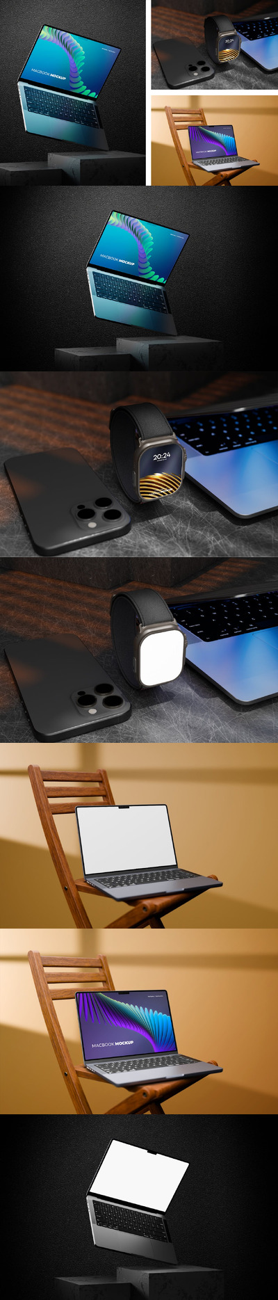 Macbook 电脑样机 (PSD)