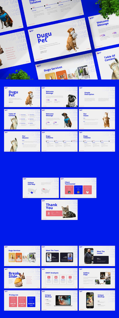 独孤宠物简报PPT模版 (PPTX)