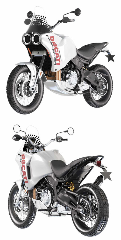 Ducati Desertx摩托车3D模型（OBJ,FBX,MAX）
