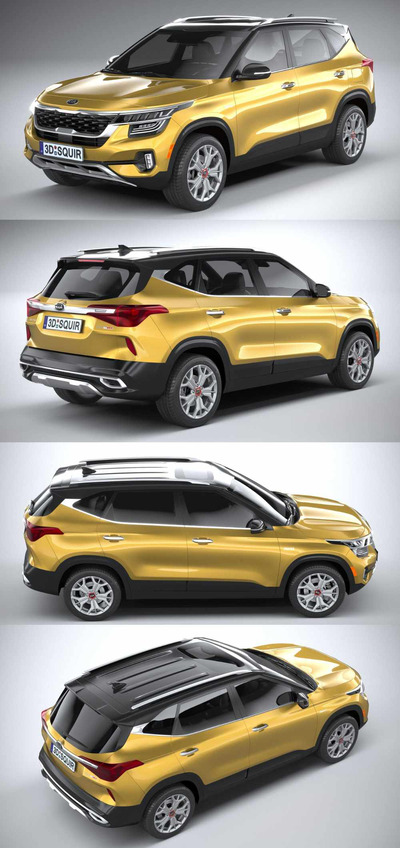 2021款起亚Kia Seltos SUV汽车3D模型（OBJ,FBX,MAX）