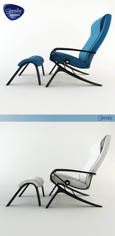 Stressless YOU James Holz躺椅3D模型（OBJ,MAX）